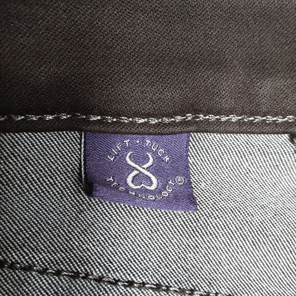 NYDJ Lift Tuck Jeggings Deep Brown Size 4P Excellent Condition - Picture 6 of 13